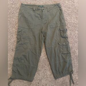 Lauren Ralph Lauren Olive Cropped Cargo Pants Womens Size 12